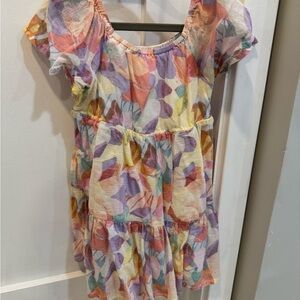 GAP Pink and Purple Ruffled Tiered Sundress